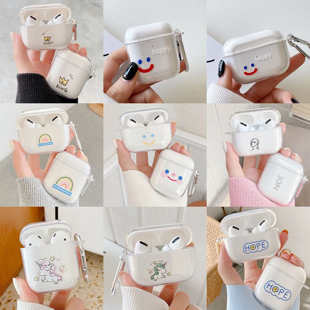 

Чехол для наушников AirPods 2 Pro 1, прозрачный мягкий защитный чехол из ТПУ для зарядного бокса, аксессуары для AirPods 1, 3