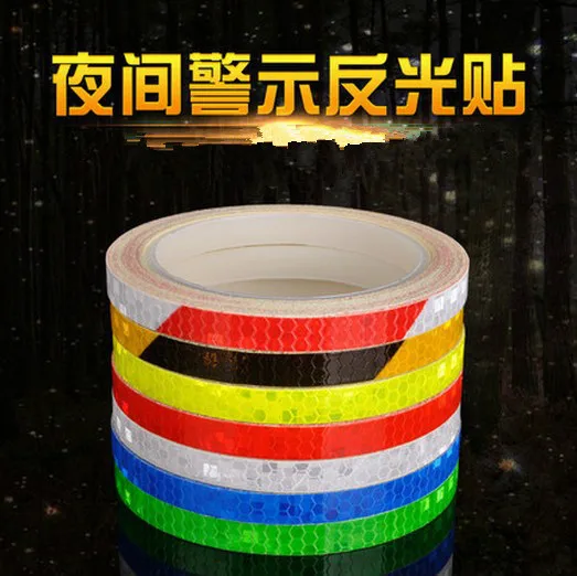 8 м/рулон велосипедный отражатель флуоресцентный MTB стикер обод колеса