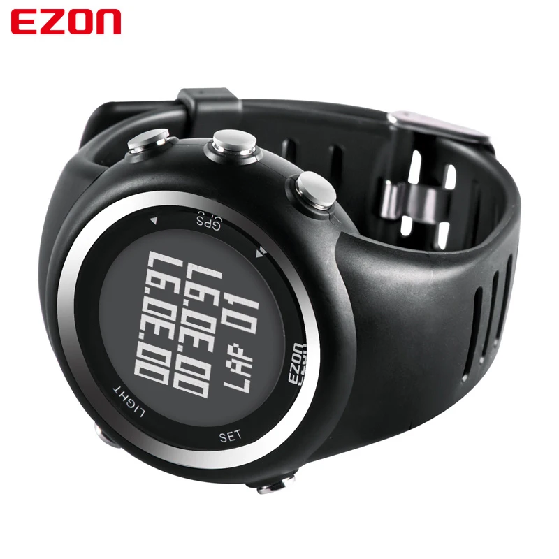 Лучшие продажи EZON T031 GPS синхронизации фитнес часы Спорт Открытый водонепроницаемый цифровые часы скорость Расстояние Счетчик калорий мужские часы