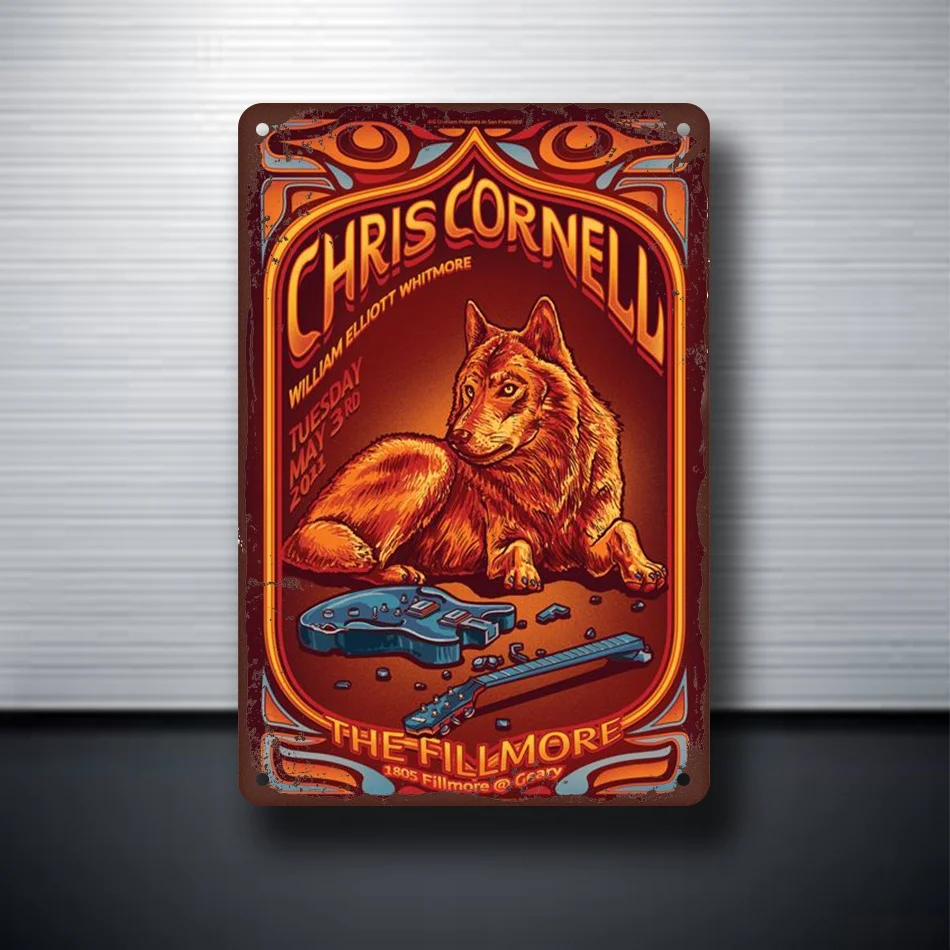 

Chris Cornell Plaques & Signs Metal Sign Wall Sticker Metal Wall Sign Mural Size 20*30cm