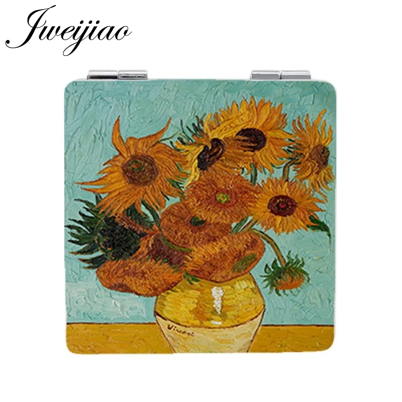 Youhaken – peinture à l'huile van gogh  miroir de maquillage tournesol  peintures célèbres  ciel