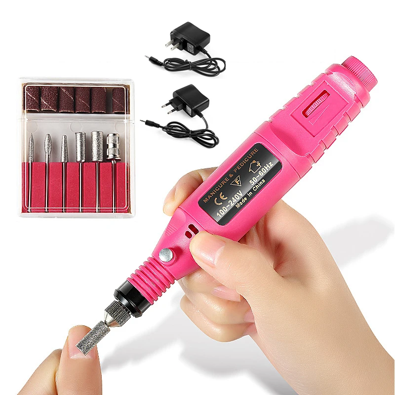 Электрическая мини дрель для маникюра профессиональная ногтей пилка педикюра