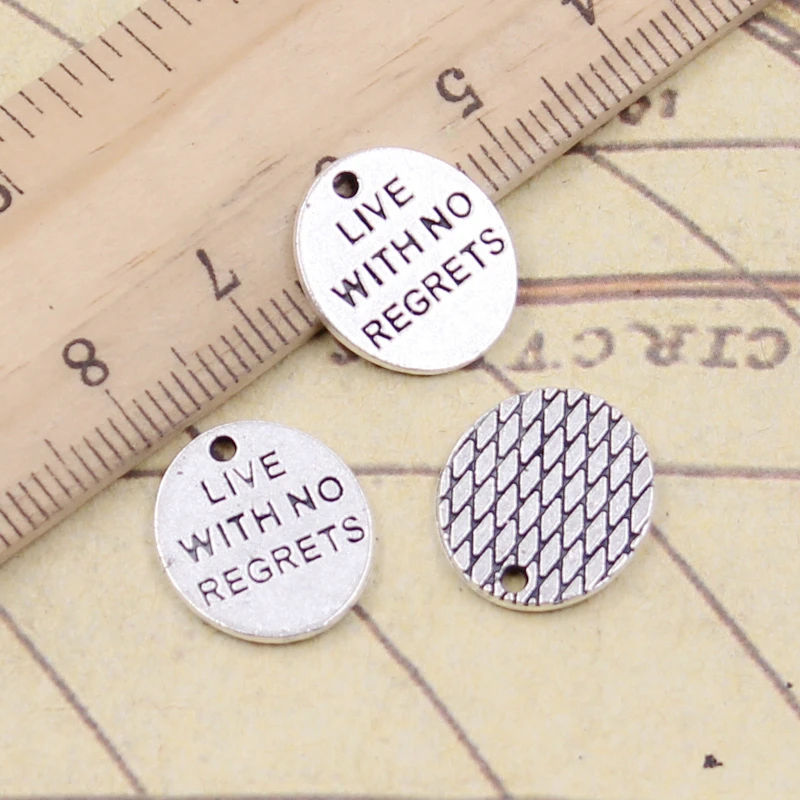 

Подвески «live with no regrets» 15x1 3 мм, подвески под старину, изготовление ювелирных изделий ручной работы, 20 шт.