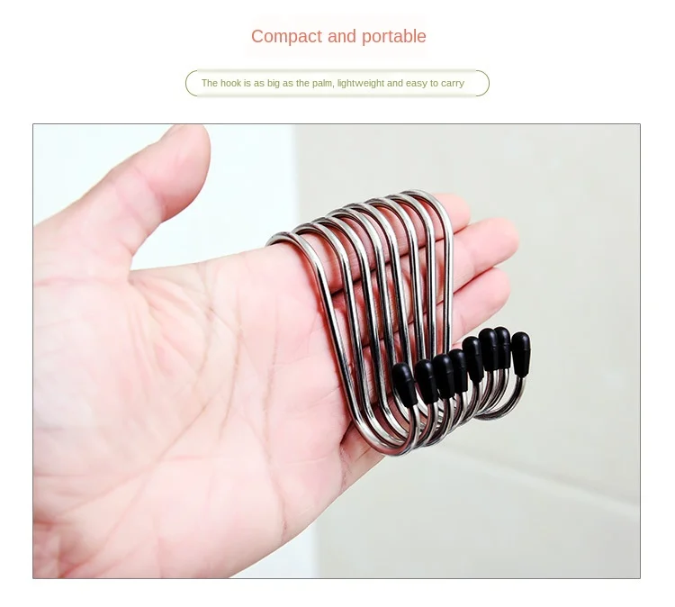 Горячая Распродажа 4 шт. мощные S-образные дверные настенные вешалки из