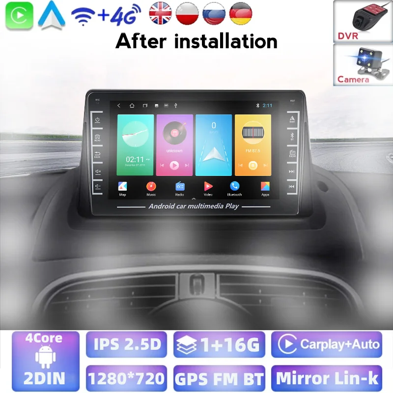 Автомагнитола для Renault Kangoo 2015 2016 2017 2018 мультимедийный видеоплеер навигация Android