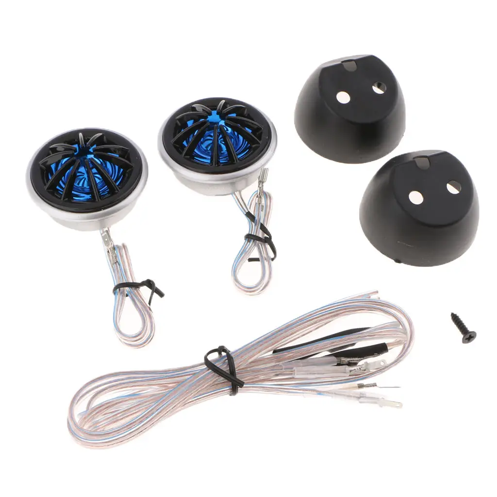 

2 Pieces Component Tweeters Audio Silk Dome - Flush or Surface Mount for Car