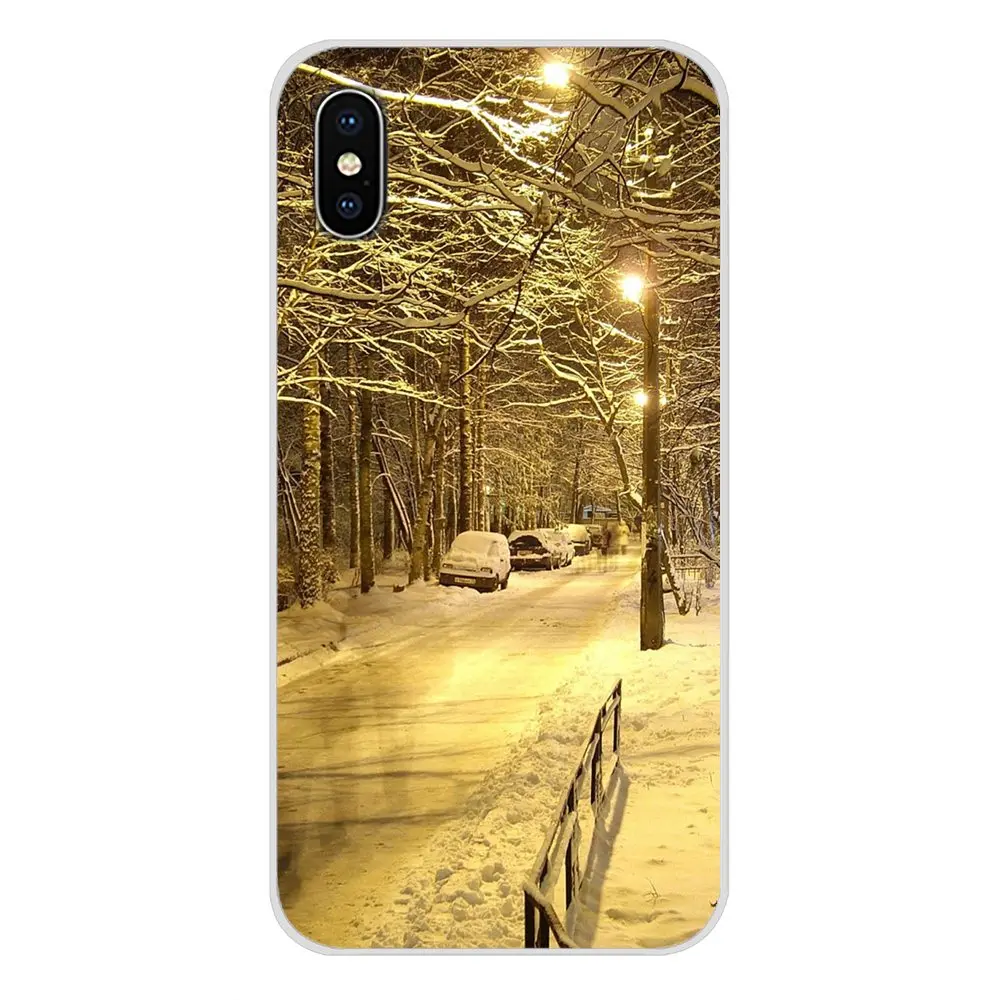 Для Xiao mi 4 mi 5 mi 5s mi 6 mi A1 A2 5X6X8 9 Lite SE Pro mi Max Mix 2 3 2S пейзаж зимний свет снежные аксессуары чехол для телефона - Цвет: images 9