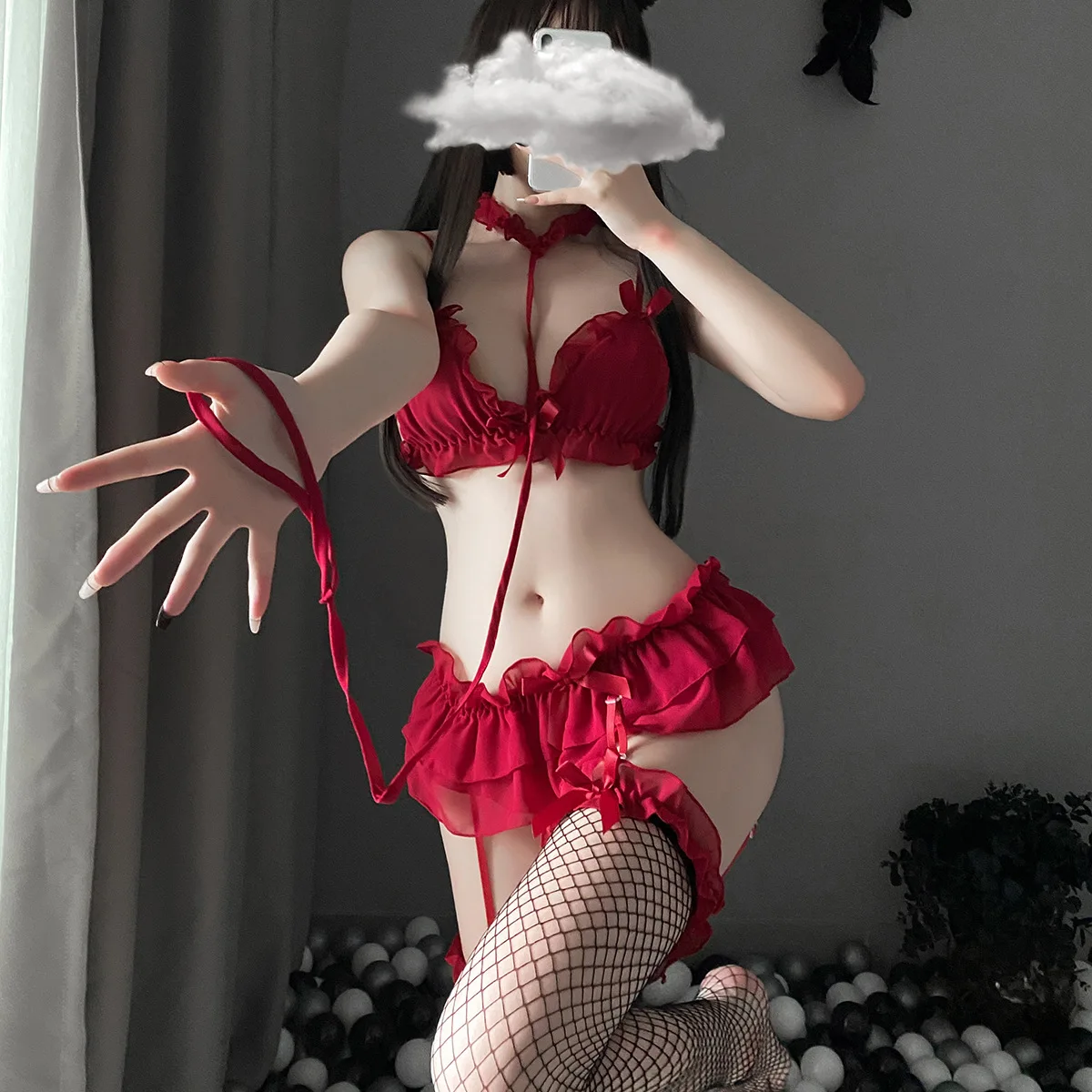 

Sexy Cute Uniform Seductive Passion Maid Costume Maid Sexy Suit Chiffon Transparent Underwear