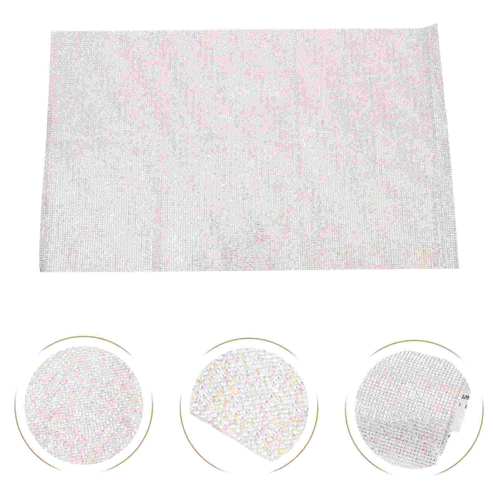 

1pc Hot Melt Mesh Drill Rhinestone Adhesive Sticker Car Decorative Sticker