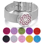 Браслет из нержавеющей стали браслет для ароматерапии с диффузором эфирного масла для женщин