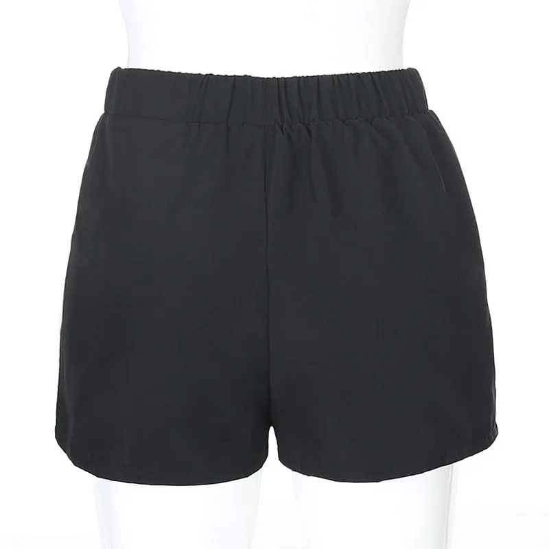 

Womens Shorts Summer Harajuku Straight Short Pants Personality Solid Color Zipper Split High Waist Beach Casual loose Shorts
