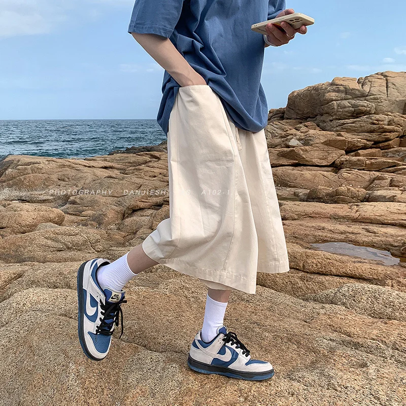 Мужские повседневные шорты оверсайз 2022 модные мужские однотонные брюки мужская