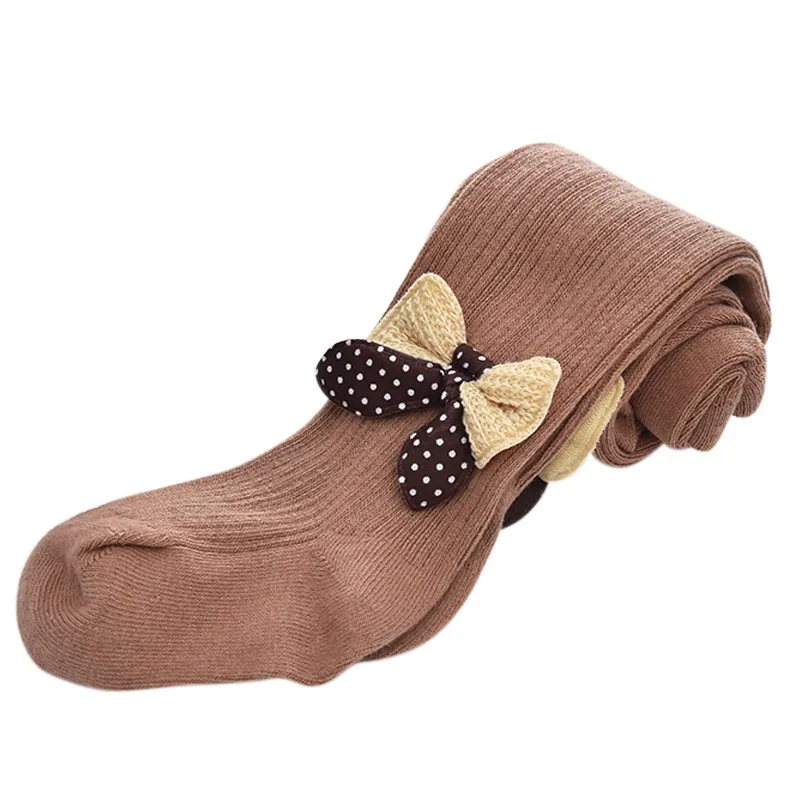 Детские трикотажные хлопковые колготки леггинсы с бантом | Мать и ребенок