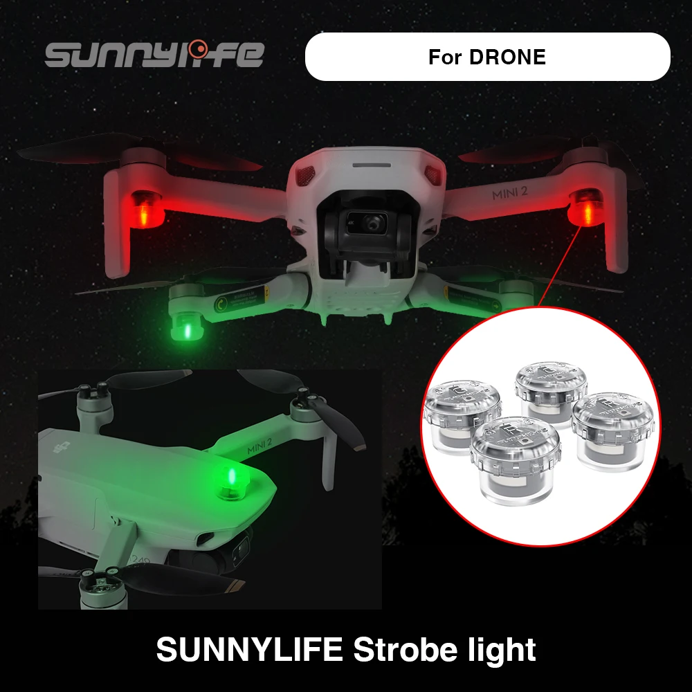 

Sunnylife стробоскоп светильник для дрона 4 шт. быстрая/медленная вспышка постоянная яркая 2 двухцветная 3 светильник режимы ing аксессуары для др...