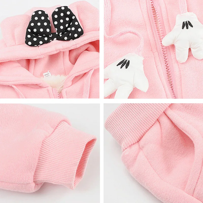 Детский хлопковый костюм для маленьких девочек теплое флисовое пальто Зимняя