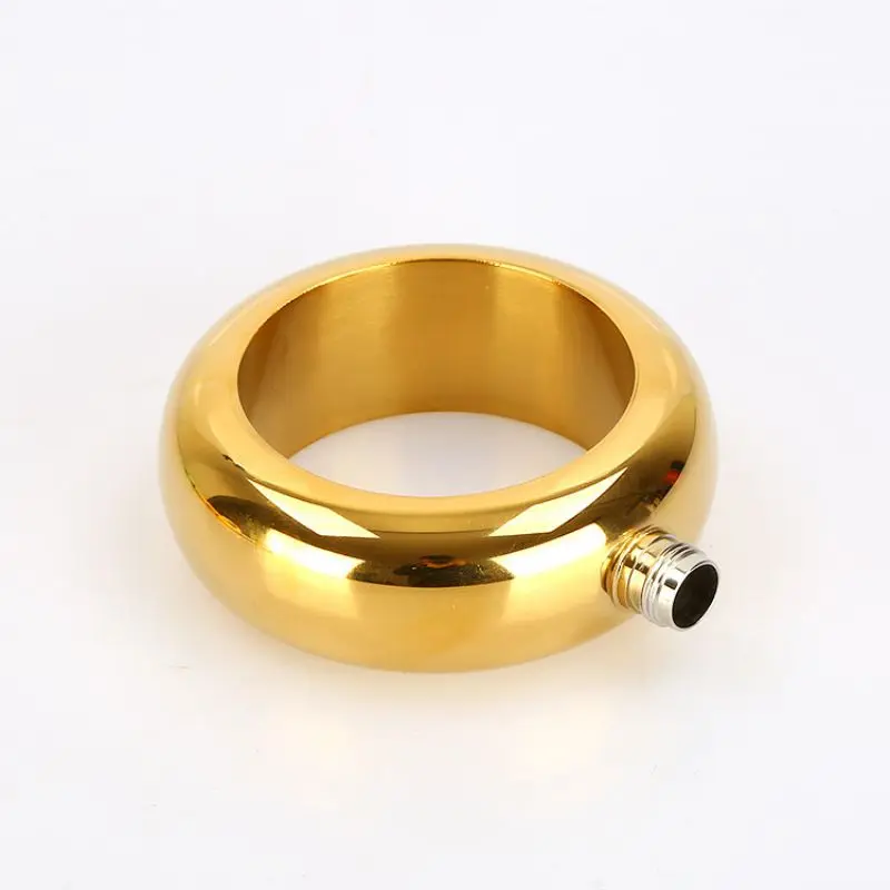 Браслет фляжка из нержавеющей стали Портативные скрытые фляжки кольцо для вина