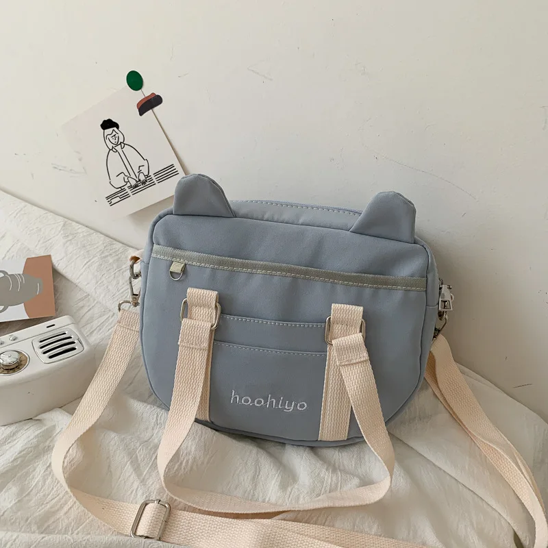 Новинка 2020 тканевая сумка сумка-мессенджер с кошкой Холщовая Сумка женская через