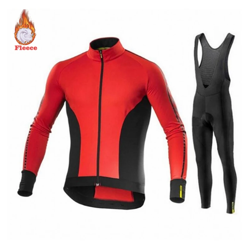 Велоспорт Джерси Велосипед зимняя брендовая флиса с длинным рукавом велосипед