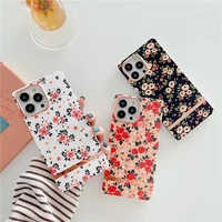 fashion rose flower leaves anti fall female soft case for iphone 11 12 13 pro max 7 8 plus xr x xs se 2020 iphone cover fundas