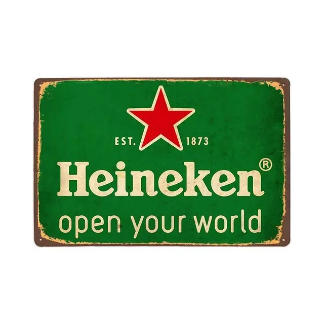

Heineken Beer Metal Plaque Tin Sign Rare Poster Rusted Vintage Decor Home Bar Pub Garage Wall Tin Sign Poster Plates 12x8 Inch