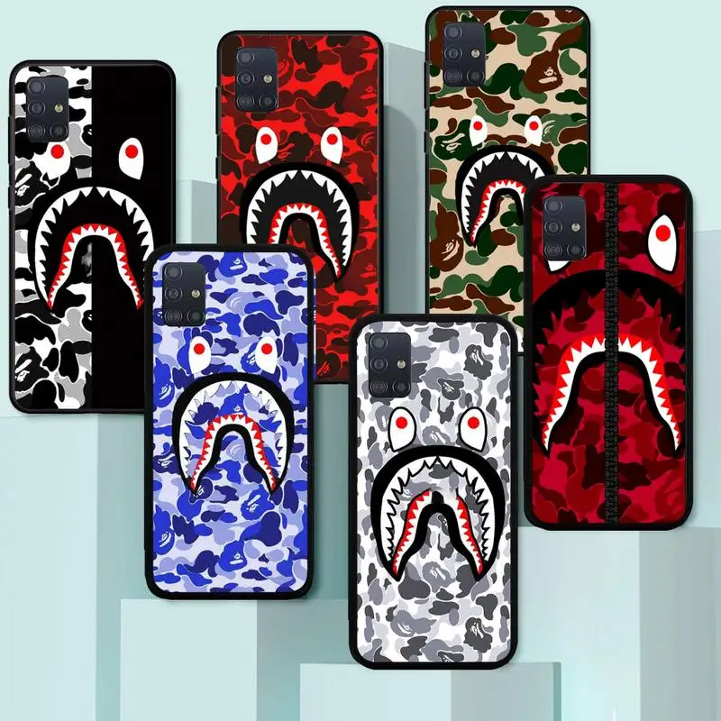 

Bape Trend Brand Shark Cool Phone Case For Huawei Y9 Y8 Y7 Nova7 Nova6 Nova5 4G 5G Pro SE 2018 2019 Soft Funda Cover