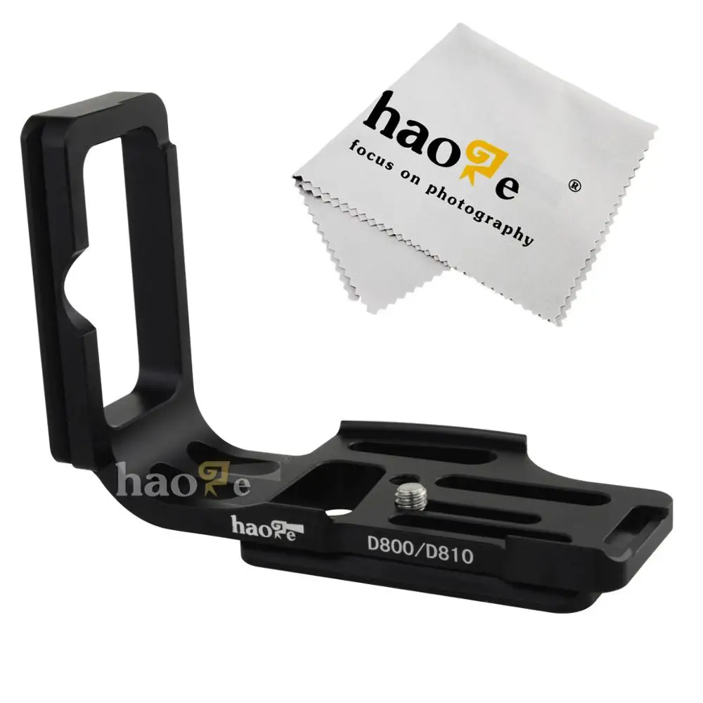 

Haoge Vertical Shoot QR Quick Release L Plate Camera Bracket Holder for For Nikon D800 D800E D810 Camera Body Fit Arca Swiss