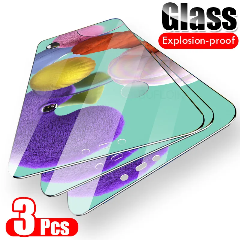 

3Pcs Tempered Glass For Samsung Galaxy A50 A51 A71 A70 A20E A01 A10 A40 Screen Protector For Samsung M30S A30S A80 A90 M10 Glass