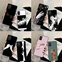hand in hand touch phone case black color for huawei p20 p30 p40 pro lite honor 10 10i 9x 8a 8x mate 20 cover coque funda