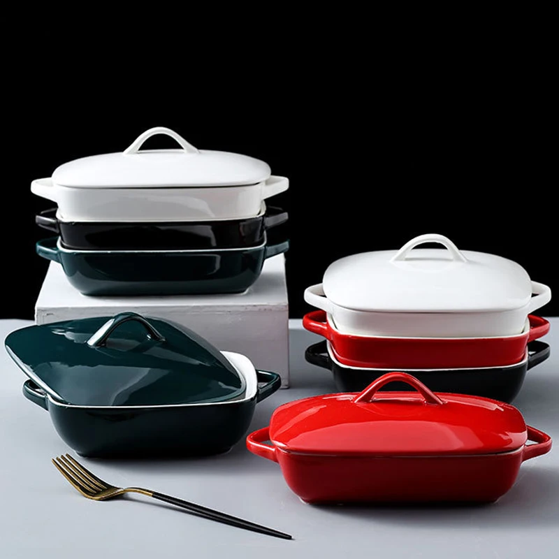 Lvcky бинауральная жаропрочная посуда с крышкой керамическая Бытовая печь