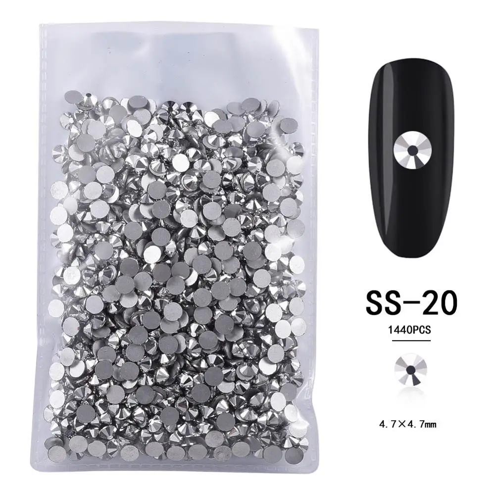 

1 Pack 1440pcs Nail Stone AB Color Crystal Rhinestones DIY Irrgular Flat Back Beads Manicure for Nails Art Decoration