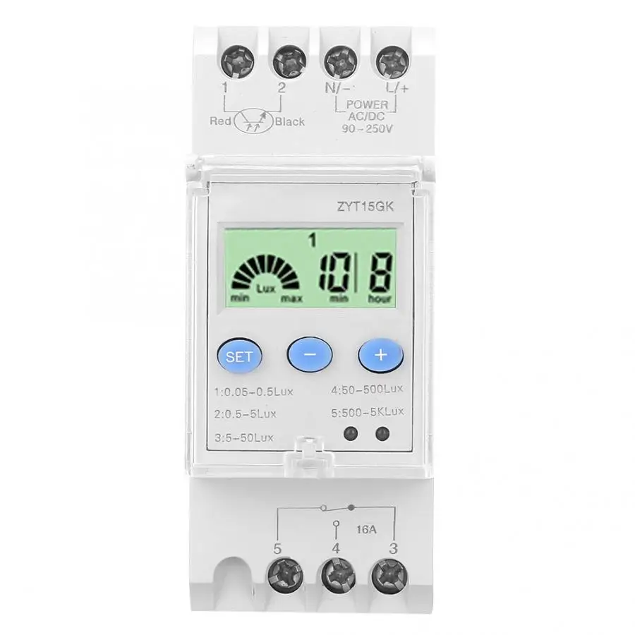 Переключатель управления освещением с временным реле раньше 90 250 В цифровое