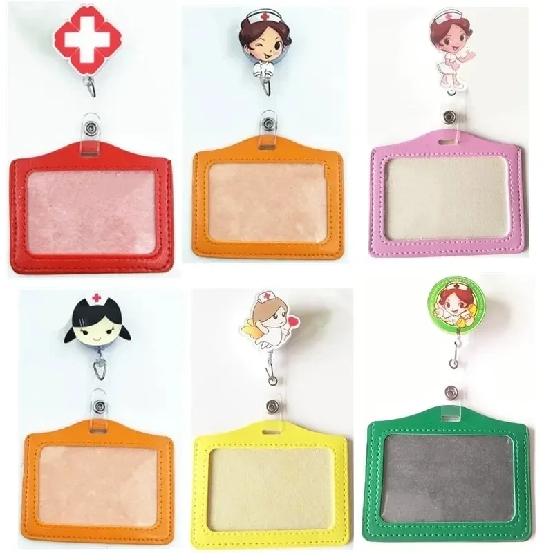 Доктор значок медсестры держатель работы для карт с выдвижной катушка зажим