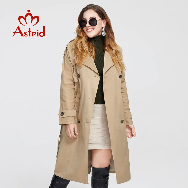 Astrid Новинка Весна Осень Тренч длинный модный ветрозащитный капюшон большой