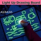 Живопись письменная доска световой доска детская светящийся Магический кубик, люминесцентная доска 3d доска для рисования