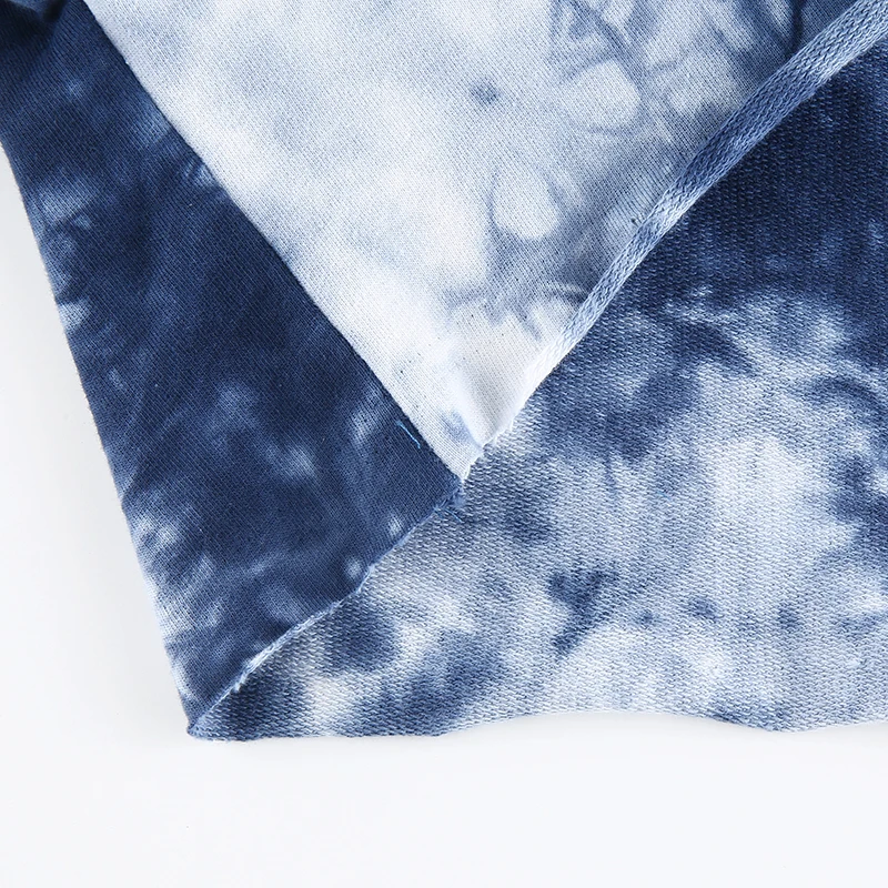 

Rockmore Tie Dye Cropped Hoodie Oversized Sweatshirts Women 2020 Long Sleeve Streetwear Crop Top Casual Letter Print Sweatshirt