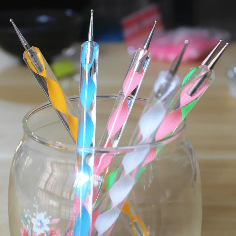 (1 шт./Продажа) 1 шт. 2-сторонняя маркеризирующая ручка для ногтей точечного