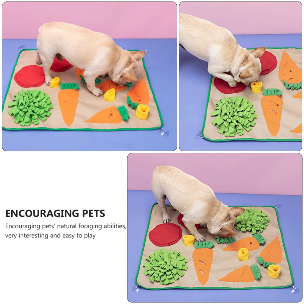 

1PC Dog Stealing Vegetables Sniff Cushion Creative Dog Smell Mat Pet Puzzle