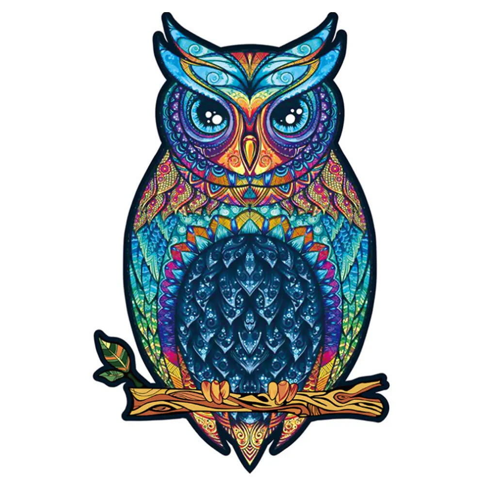 

A3/A4/A5 Wooden Owl Puzzle Cartoon Unique Shape Pieces Animal Gift Mysterious Early Education Toys for Childrens Adults Kids