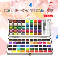 7290 color solid watercolor set basic neone glitter watercolor paint for drawing art paint supplies for beginner drawing