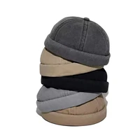 high quality mens brimless docker hat sailor biker hat hip 100 cotton beanie streetstyle vintage cap korean fashion hat cap