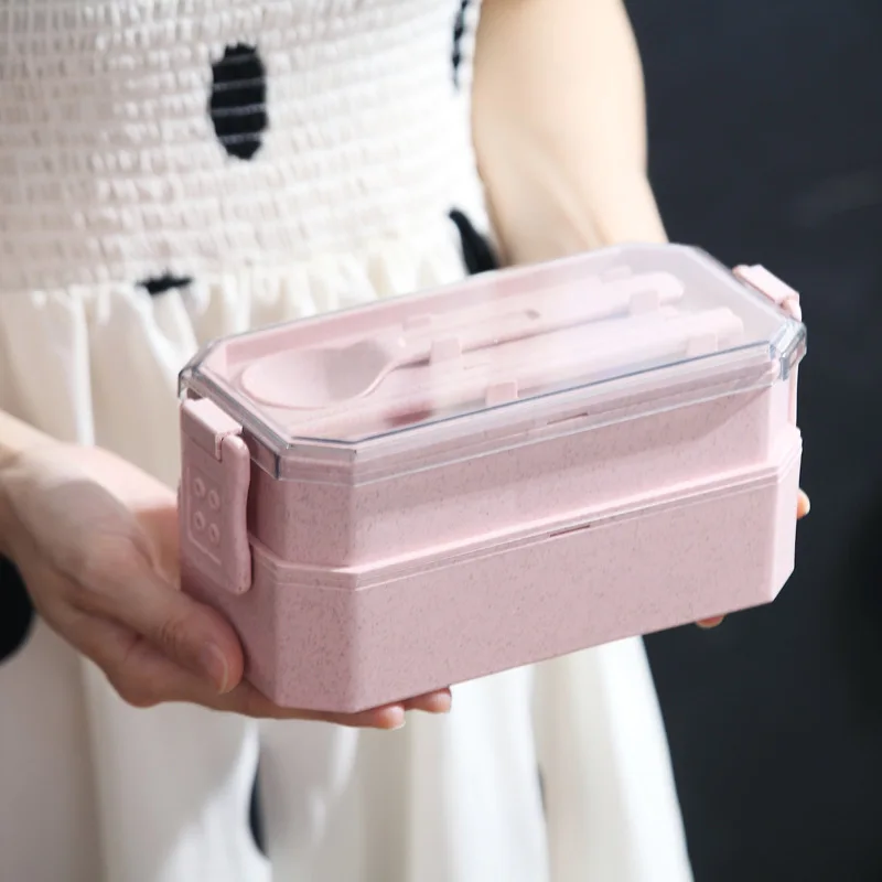 Японский Ланч бокс для микроволновой печи Bento детский из пшеничной соломы