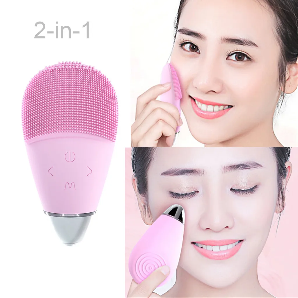 

Silicone Facial Cleaning Brush Skin Care Wash Cleansing Device Beauty Facial2020 New Hot Sale Beauty Instrument Mar.23