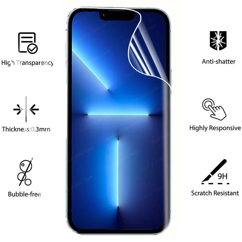 hydrogel film for apple iphone 13 12 11 pro max screen protector on ifhone 13 12 mini x xr xs max protective film not glass