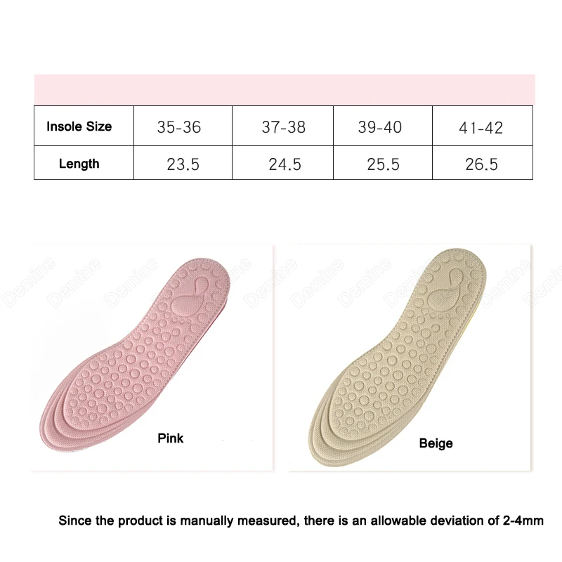 Demine Height Increase Shoe Insoles for Women Comfort Eva Memory Foam Shoes Sole Inserts Foot Heel Lift Pad Heightening Insoles Demine Height Increase Shoe Insoles for Women Comfort Eva Memory Foam Shoes Sole Inserts Foot Heel Lift Pad Heightening Insoles
