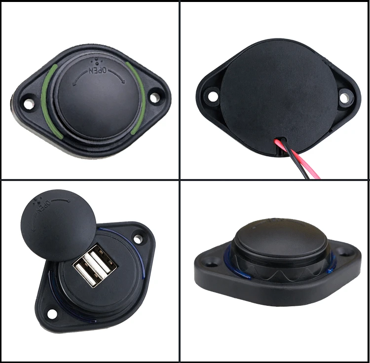 

12/24V Car Bus Boats Vehicle LED Indicator Dual 2 Ports USB Charger Socket DC 5V 3.1A Universal Waterproof Charger Power Adapter