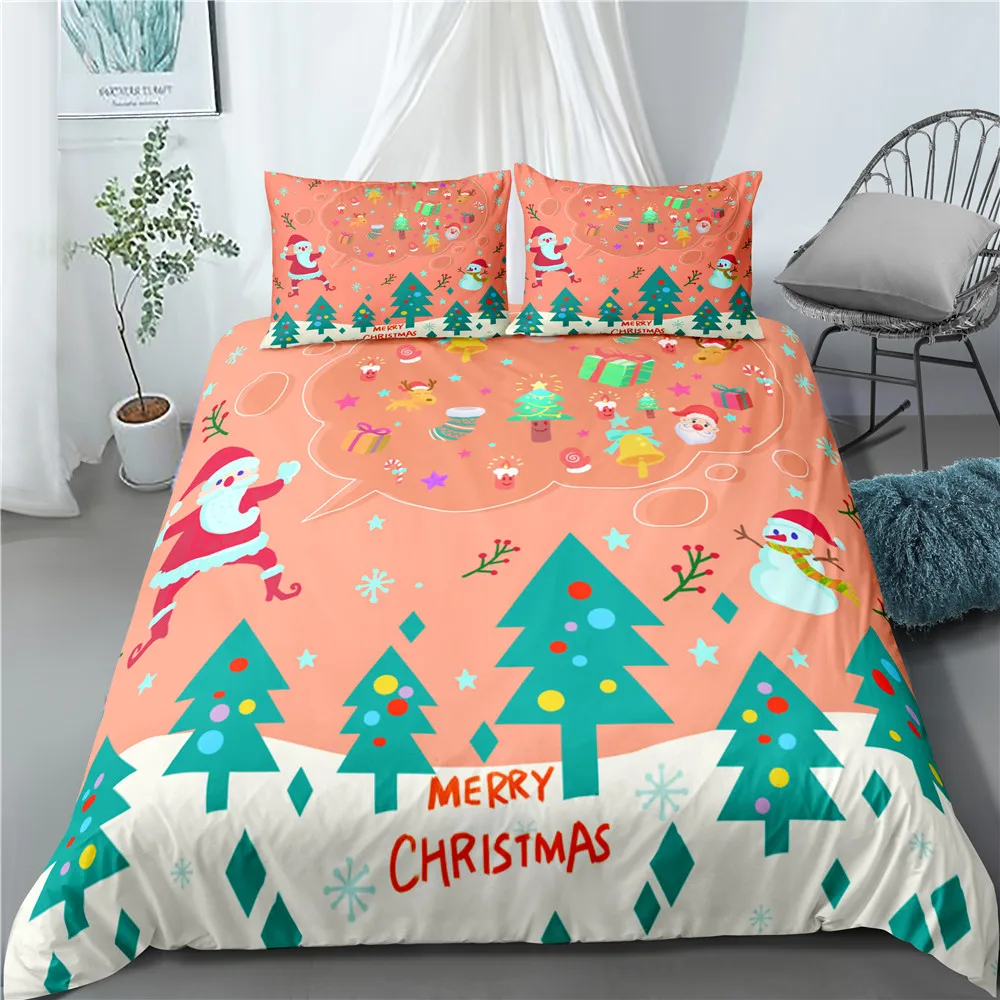 

Merry Christmas Bedding Set Bedroom Decor Duvet Covers Comforter cover 2/3 Pieces Bedspread with Pillowcases No Comforter