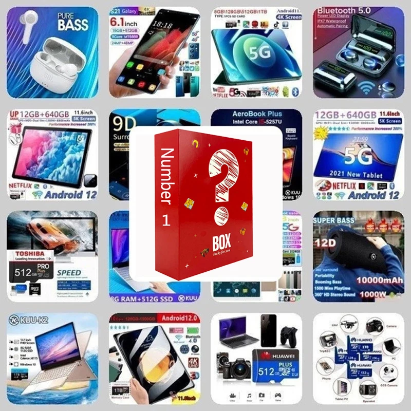 

2021 Number Lucky Gift Box Mystery Box Premium Electronic Product Lucky Mystery Box 100% Surprise Boutique 1 Pcs Random Item