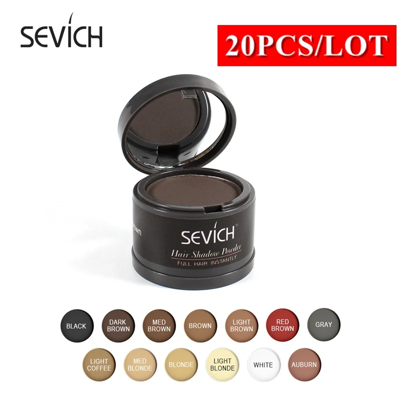 Sevich 20pcs/lot Hairline Shadow Powder hair root touch up hair color edge control Hairline Grooming Powder Beauty Makupe