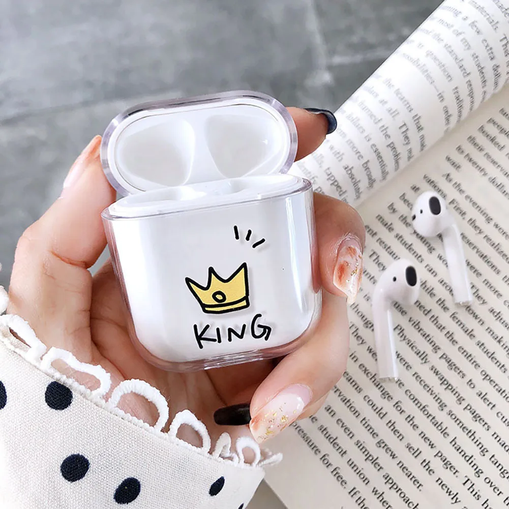 Модный мультяшный Прозрачный чехол для беспроводных наушников пылезащитный