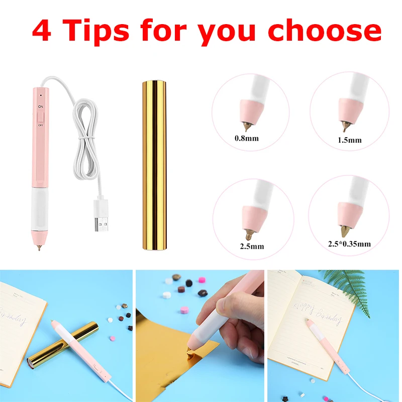 Различные перо USB нагрева горячей воды ручка для стемпинга надписи с золотым